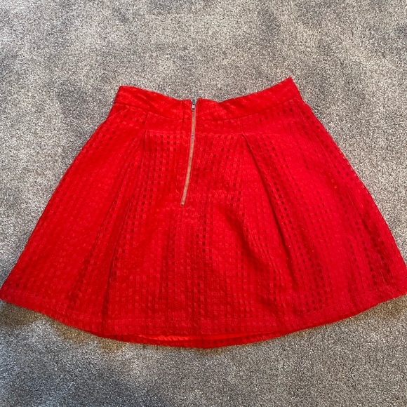 Harlowe and Graham Red A-Line Mini Skirt - Picture 5 of 12